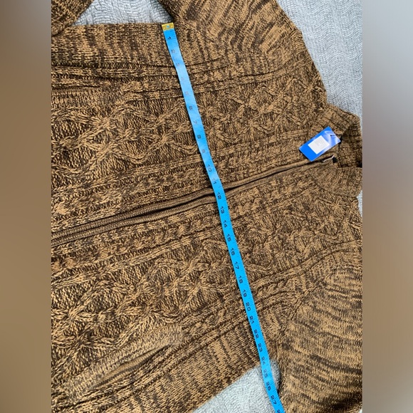 Men’s Gioberti EST 1999 Brown Knit Zippered Sweater NWT Size 2XL - Picture 3 of 11